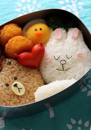 LINEスタンプキャラ弁ブラウンとコニー-レシピのメイン写真