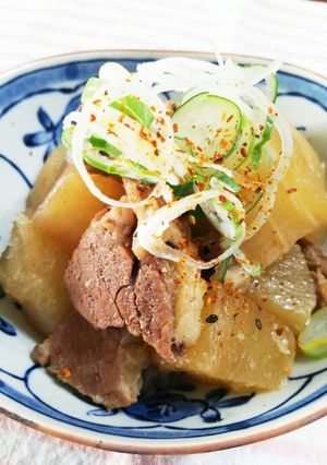 冷凍牛スジ★こっくり大根牛スジ煮込圧力鍋-レシピのメイン写真