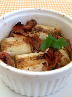 焼いた下仁田ねぎのスープ煮-レシピのメイン写真