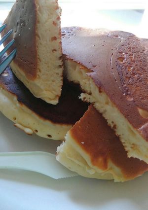 強力粉でふわもちパンケーキ✨-レシピのメイン写真