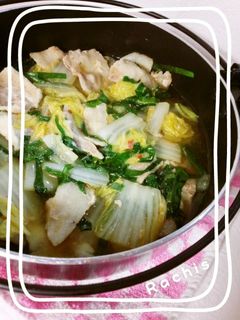 白菜と豚肉の豆板醤煮込み鍋♡-レシピのメイン写真
