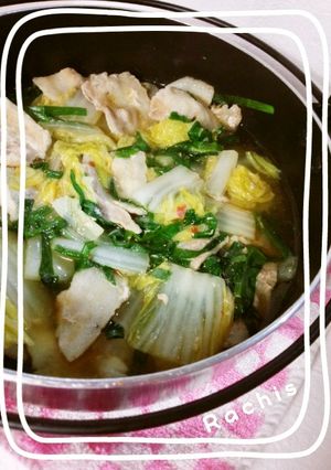 白菜と豚肉の豆板醤煮込み鍋♡-レシピのメイン写真