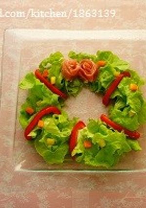 クリスマスに♪リースサラダ-レシピのメイン写真
