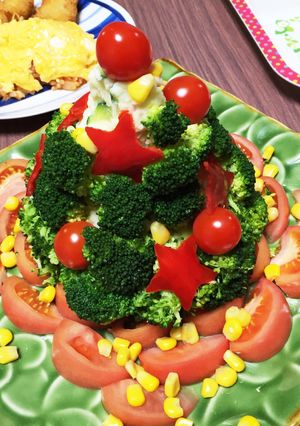 クリスマスツリーポテトサラダ-レシピのメイン写真