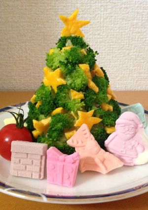 簡単！ポテトサラダでクリスマスツリー♪-レシピのメイン写真