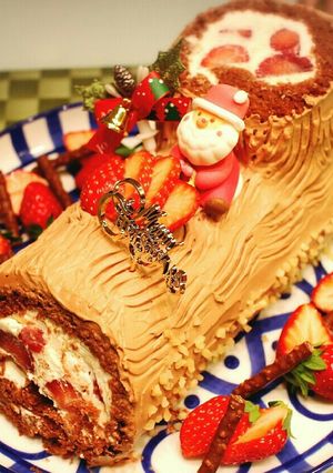 卵不使用ロールケーキ！黒ブッシュドノエル-レシピのメイン写真