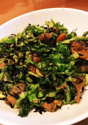 ボリューム&栄養満点！ひじき唐揚げ炒め！-レシピのメイン写真