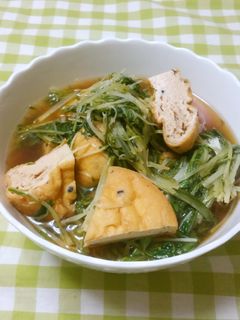 ☆簡単☆水菜とがんもの煮びたし-レシピのメイン写真