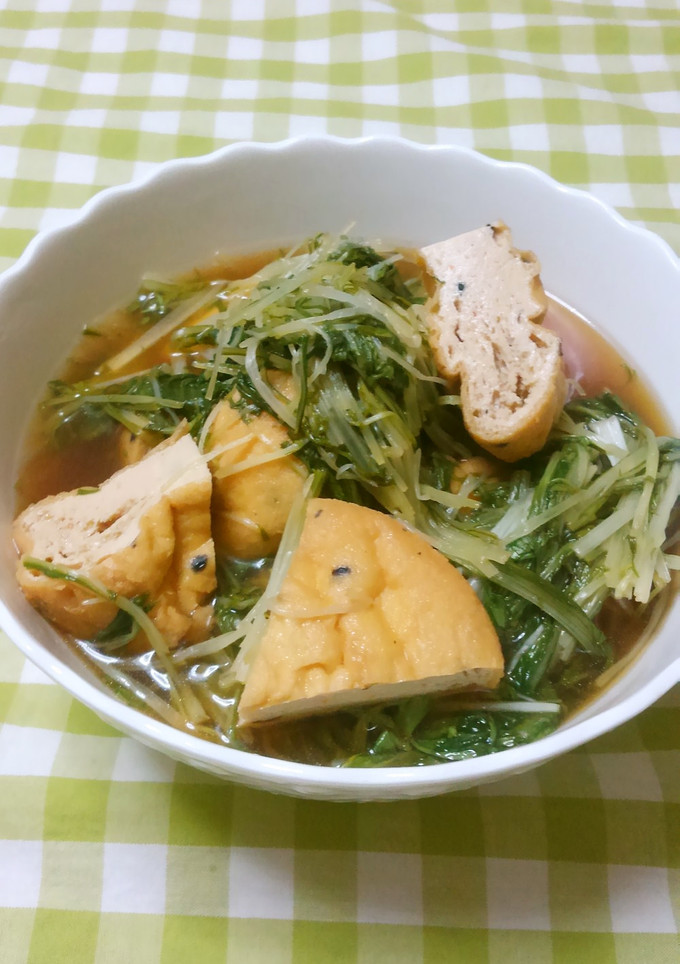 ☆簡単☆水菜とがんもの煮びたし-レシピのメイン写真