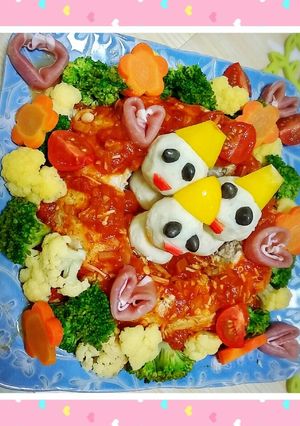 カロリー減♥ X'masミート♥ローフ-レシピのメイン写真