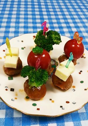 ミートボールdeお手軽★ピンチョス★-レシピのメイン写真