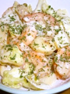 香ばしい~海老とポテトの炒めマヨサラダ-レシピのメイン写真