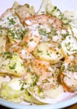 香ばしい～海老とポテトの炒めマヨサラダ-レシピのメイン写真