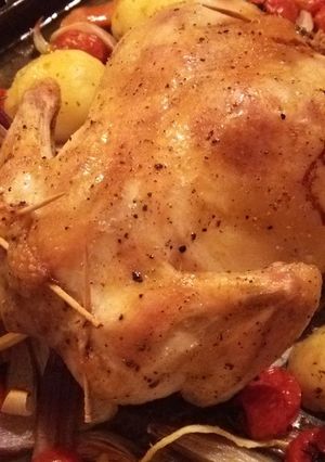 鶏の丸焼き ローストチキン ライス入り-レシピのメイン写真