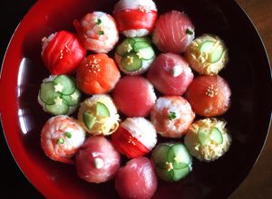 お祝いやパーティに♬可愛い手まり寿司-レシピのメイン写真