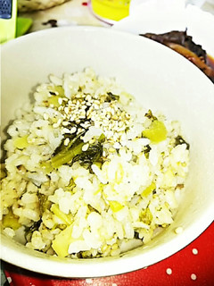 信州☆野沢菜漬けの炊き込み御飯-レシピのメイン写真