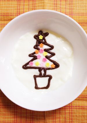 ヨーグルトアートdeクリスマス-レシピのメイン写真