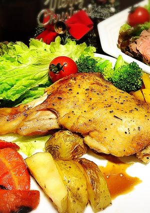 ローストチキン（ガスダッチオーブン）-レシピのメイン写真
