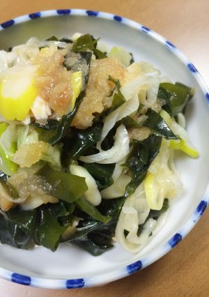 箸休めに♬ねぎとワカメの梅おろし和え-レシピのメイン写真