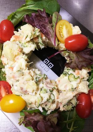 ＊簡単＊ポテトサラダ＊クリスマスリース-レシピのメイン写真