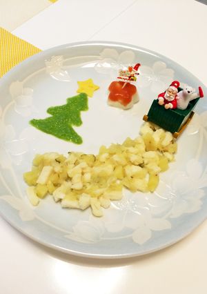 離乳食で簡単、手早くクリスマス-レシピのメイン写真