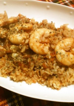 炊飯器で作るシーフードトマトピラフ-レシピのメイン写真