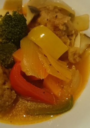 鶏からとカラフル野菜のケチャップ煮♥-レシピのメイン写真