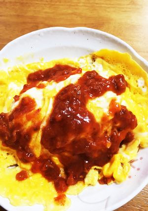 超簡単・ミートソースdeオムライス-レシピのメイン写真