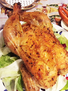 皮パリ☆丸鶏のローストチキン 簡単♪-レシピのメイン写真