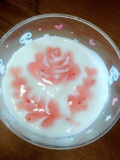 ヨーグルトアート 薔薇-レシピのメイン写真