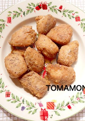 クリスマスとまモンペッパーチキンから揚げ-レシピのメイン写真