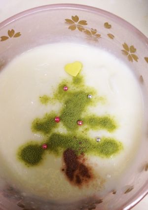 Xmasアート♪簡単お絵描きヨーグルト-レシピのメイン写真