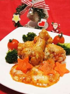鶏肉とお餅de洋風トマトソース煮込み-レシピのメイン写真