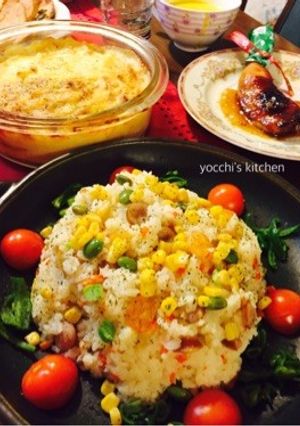 超簡単！ぶち込め炊飯器！エビピラフ♡-レシピのメイン写真