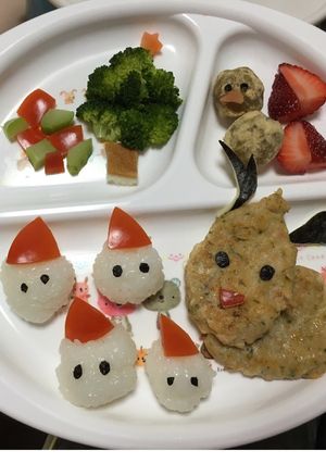 クリスマス離乳食後期プレート-レシピのメイン写真