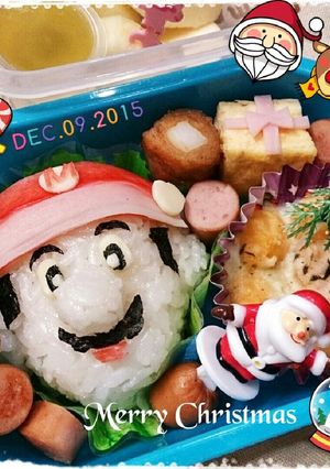 サンタマリオキャラ弁-レシピのメイン写真