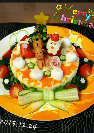 クリスマス♡ポテトサラダケーキ♡-レシピのメイン写真