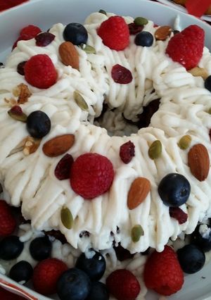 クリスマスリースケーキ-レシピのメイン写真