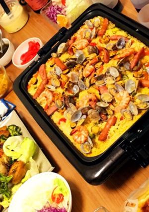 本場の味★ホットプレートで時短パエリア！-レシピのメイン写真