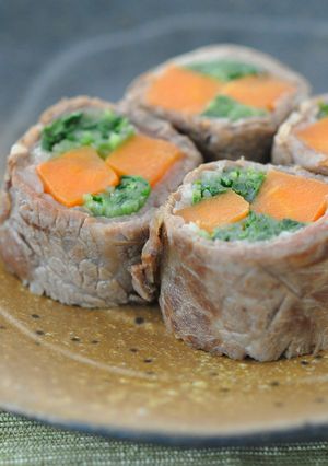 豆苗とにんじんの八幡巻き風-レシピのメイン写真