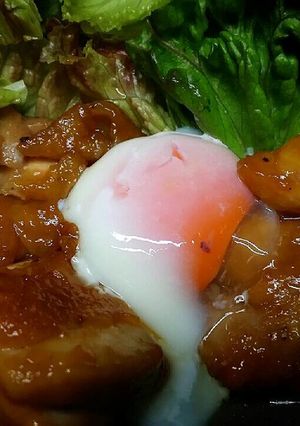 とろ～り温玉のせ鶏の照り焼き-レシピのメイン写真