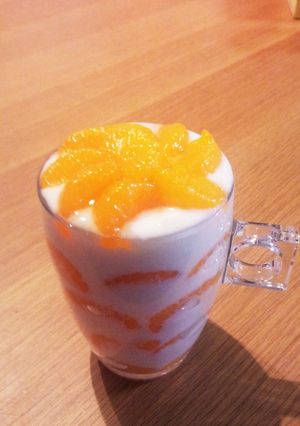 みかんたっぷりなヨーグルトアート-レシピのメイン写真