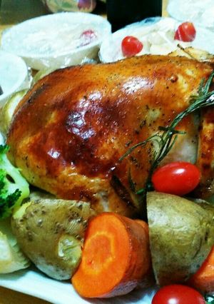 詰めものも絶品！簡単丸ごとローストチキン-レシピのメイン写真