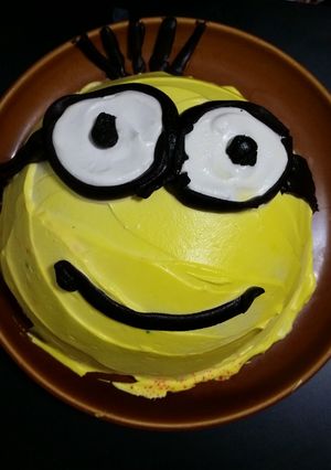 ミニオンのケビン　ドーム型ケーキ♪-レシピのメイン写真