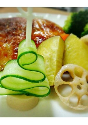 ローストチキン 季節の野菜も一緒に-レシピのメイン写真