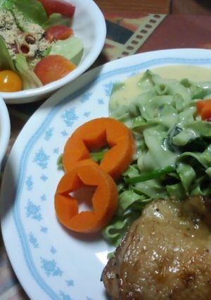 手作りほうれん草パスタ-レシピのメイン写真