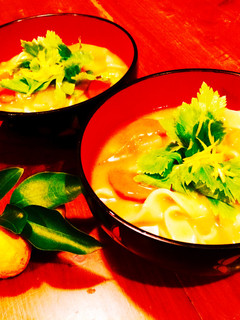 柚香る♪おきりこみカレーうどん-レシピのメイン写真