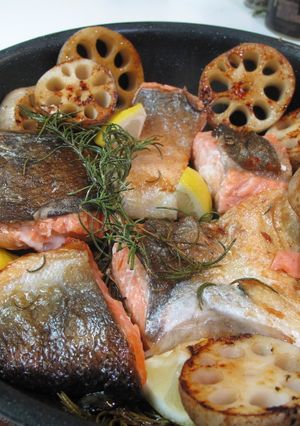 鮭・蓮根・レモン　～フライパンひとつ～-レシピのメイン写真