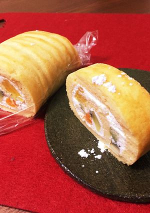 大豆粉♡しっとりジューシーロールケーキ-レシピのメイン写真