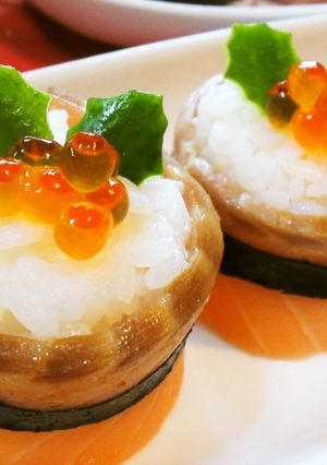 クリスマスにオススメ！サーモンロール寿司-レシピのメイン写真